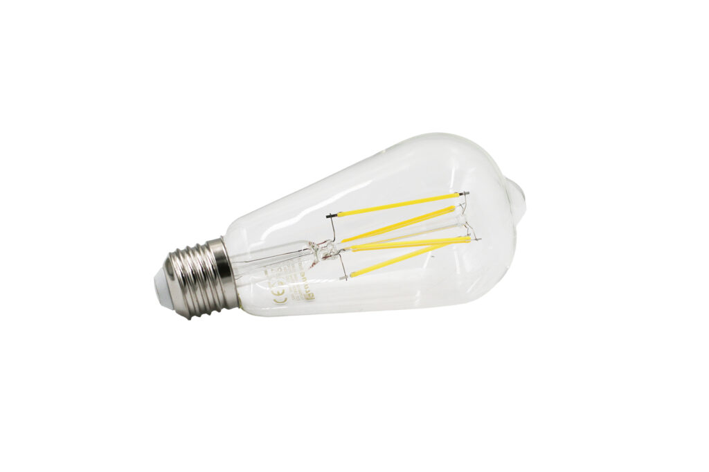 0 LED Λάμπα COG Αβοκάντο ST64 Διάφανο Ε27 12W Θερμό 2700K - Image 1