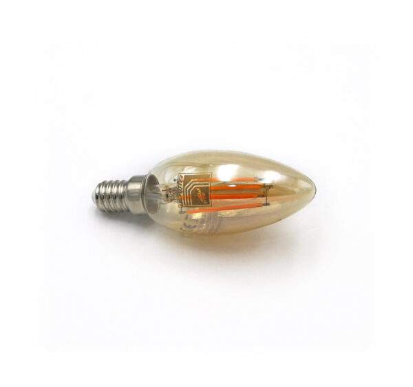 LED Λάμπα COG Κεράκι Ε14 4W 230V Μελί 2200K
