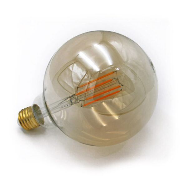 LED Λάμπα COG GLOBE Φ125 Ε27 8W Ντιμαριζόμενη Μελί 2200K