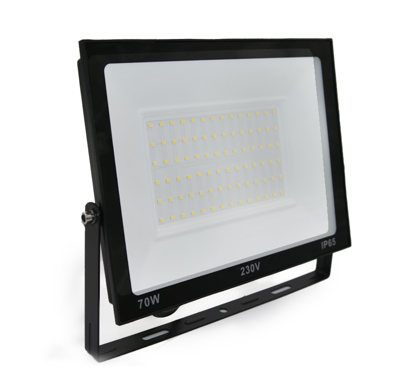 0 Προβολέας LED 70W 230V 6200K IP65 Μαύρος - Image 1