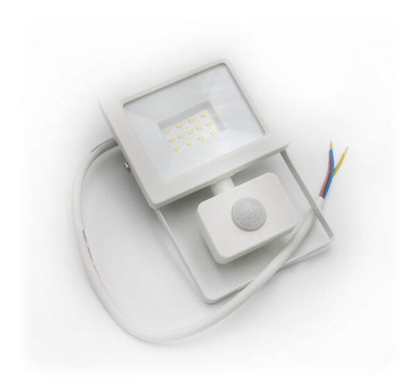 Προβολέας LED 10W με Ανιχνευτή Κίνησης 4100K IP65 Λευκός