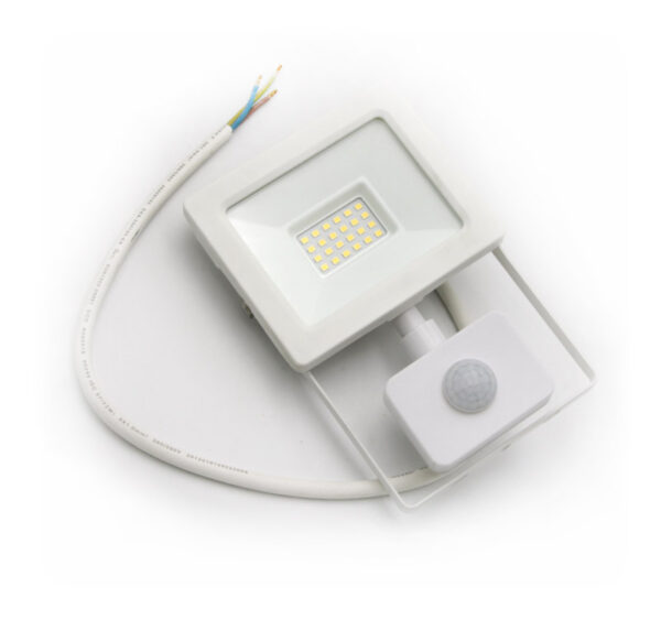 Προβολέας LED 20W με Ανιχνευτή Κίνησης 4100K IP65 ΛΕΥΚOΣ