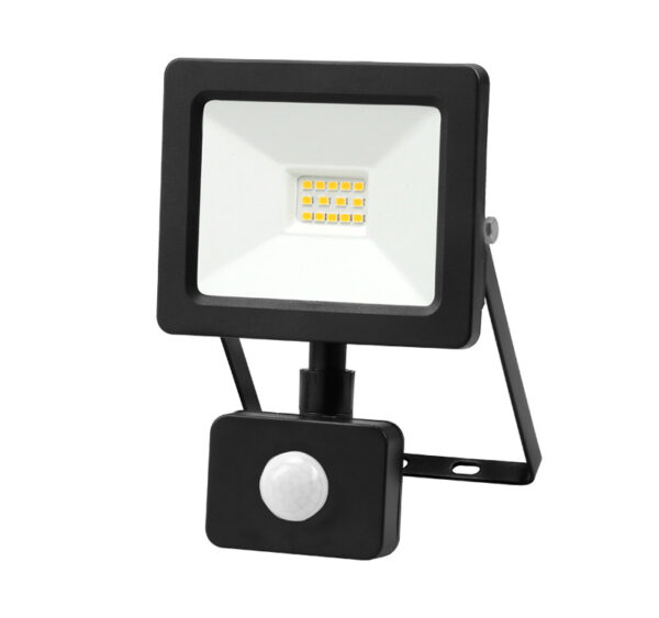Προβολέας LED 10W με Ανιχνευτή Κίνησης 4100K IP65 Μαύρος