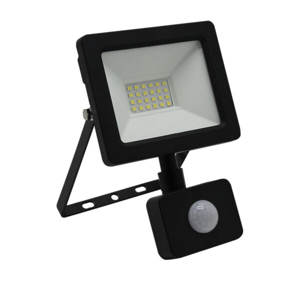 Προβολέας LED 20W με Ανιχνευτή Κίνησης 4100K IP65 Μαύρος
