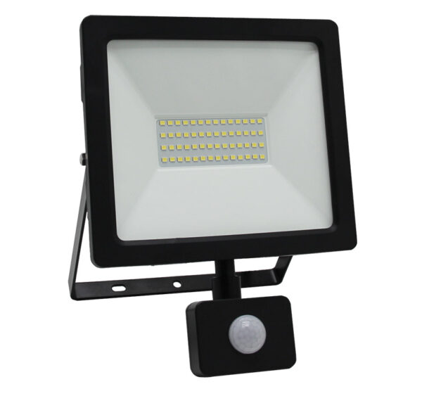 Προβολέας LED 50W με Ανιχνευτή Κίνησης 4100K IP65 Μαύρος
