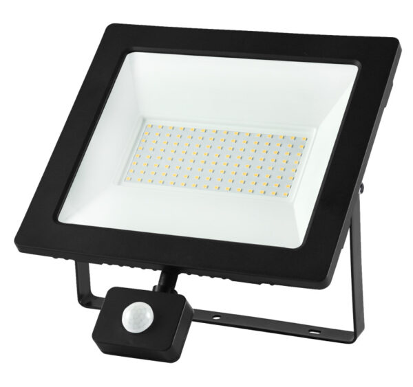 Προβολέας LED 100W με Ανιχνευτή Κίνησης 4100K IP65 Μαύρος