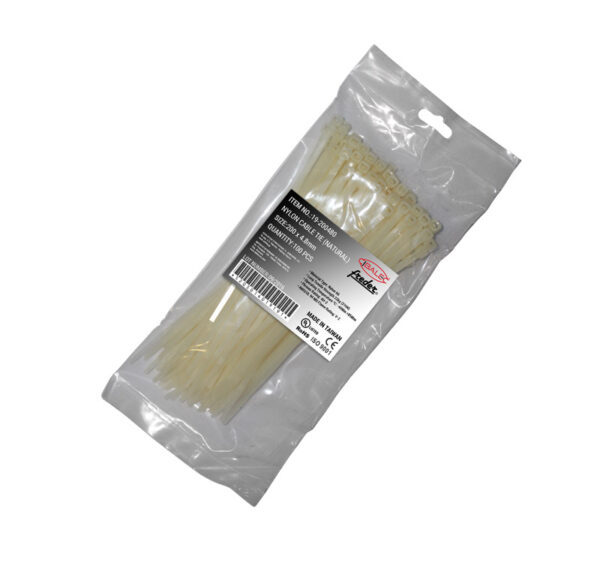 Δεματικά Νάυλον 200 x 4.8 mm ΛΕΥΚA