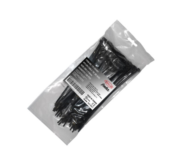 Δεματικά Νάυλον 200 x 4.8 mm ΜΑΥΡA
