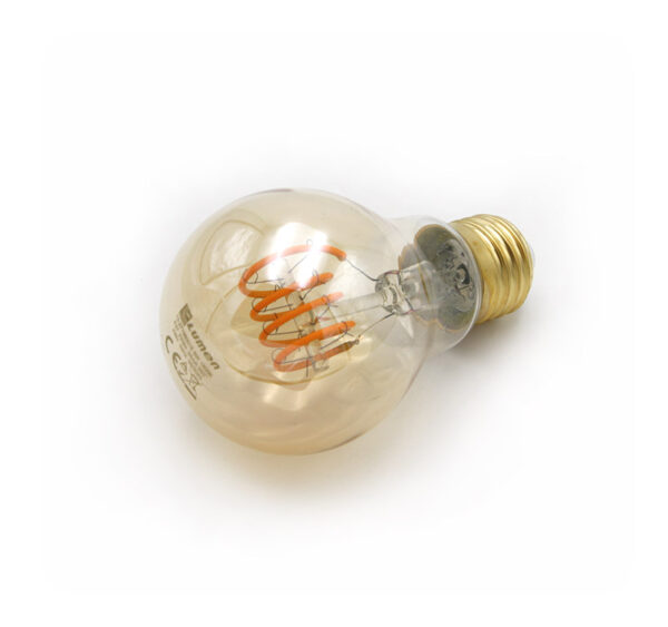 LED Λάμπα COG SPIRAL Αχλάδι Ε27 6W Ντιμαριζόμενη Μελί 1800Κ