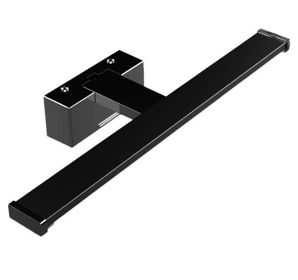 LED Φωτ.Λουτρού Αλουμινίου & PC 12W 4000K Μαύρο 60cm IP44 με Βάση