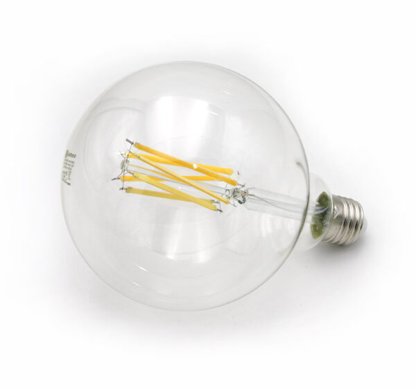LED Λάμπα COG GLOBE Φ125 Διάφανο Ε27 18W 230V Λευκό 4000K