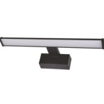 LED Φωτ.Λουτρού Αλουμινίου & PC 8W 4000K Μαύρο 40cm IP44 με Βάση