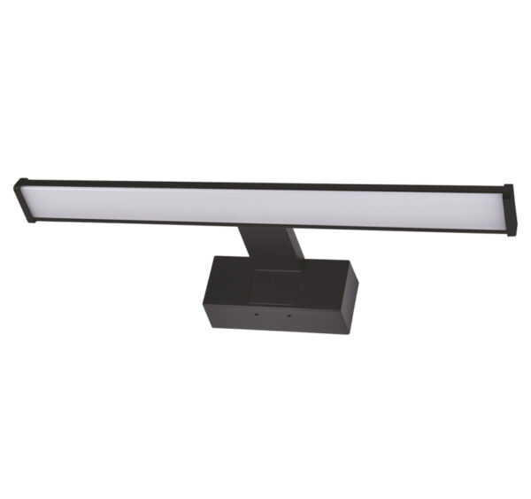 LED Φωτ.Λουτρού Αλουμινίου & PC 8W 4000K Μαύρο 40cm IP44 με Βάση