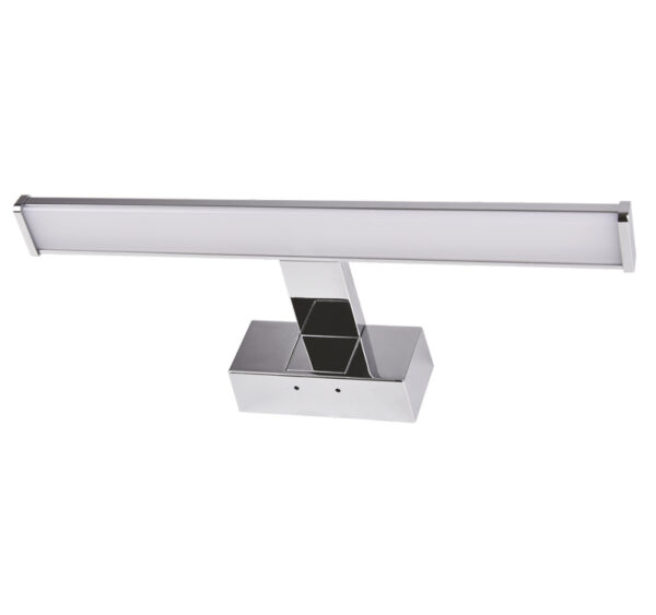 LED Φωτ.Λουτρού Αλουμινίου & PC 8W 4000K Χρώμιο 40cm IP44 με Βάση