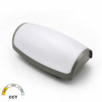 LED Απλίκα PC Ορθογώνια Οβάλ 12W CCT IP65 Γκρι