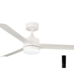 Ανεμιστήρας Οροφής 35W Φ1.32m LED 22W με Τηλ/Ριο ABS Πτερ.Λευκά
