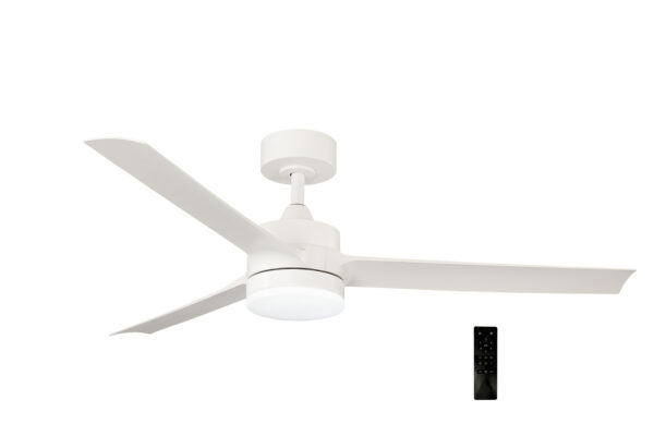 Ανεμιστήρας Οροφής 35W Φ1.32m LED 22W με Τηλ/Ριο ABS Πτερ.Λευκά