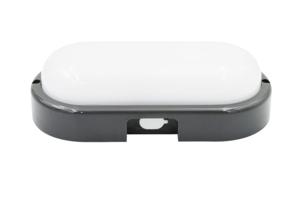 LED Απλίκα PC Οβάλ 96x200mm 15W CCT IP65 Γραφίτη