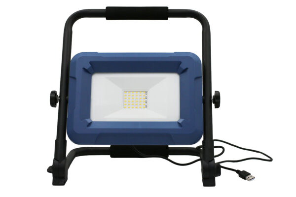 Προβολέας LED Φορητός Επαναφορτιζόμενος 25W 4000K Μπλε