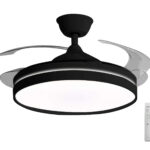 Ανεμιστήρας Οροφής 32W Φ106cm LED 36W CCT με Τηλ/Ριο PC Μαύρος