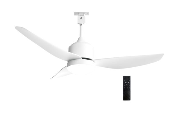 Ανεμιστήρας Οροφής IP44 30W Φ1,32m LED 22W με Τηλεχ/Ριο ABS Λευκός