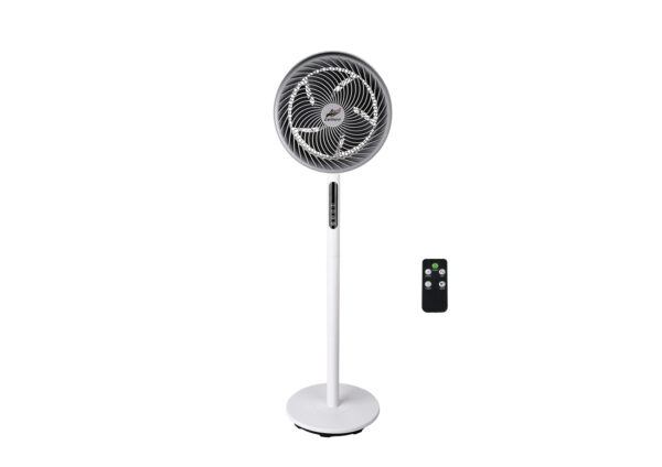 Ανεμιστήρας Ορθοστάτης Φ30cm 80W 5 Πτερ.+Τηλεχ/Ριο Λευκός-Γκρι