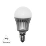 LED Σφαιρικό AΣΗΜΙ Αλουμίνιο Ε14 5W 230V Ντιμαριζόμενη Ψυχρό