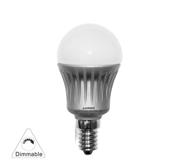 LED Σφαιρικό AΣΗΜΙ Αλουμίνιο Ε14 5W 230V Ντιμαριζόμενη Ψυχρό
