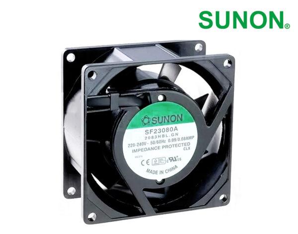 Ανεμιστήρας 80X80X38 230VAC Ρουλεμάν Καλωδίου SF23080A HBL SUNON