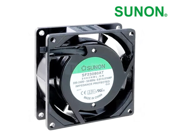 Ανεμιστήρας 80X80X25 230VAC Ρουλεμάν Καλωδίου SF23080AT-HBL SUNON