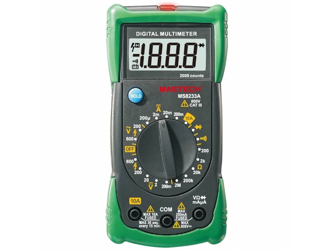 01.033.0095 Πολύμετρο Ψηφιακό STANDARD + BUZZER MS8233A MGL MASTECH - Image 1