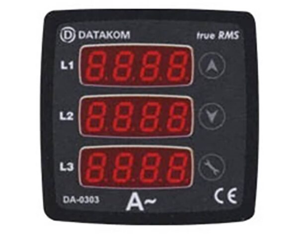 Όργανο Πίνακος Αμπερόμετρο Ψηφιακό AC 72X72 μέσω Μετασχηματιστή /5A 3Φ DA-0303 DATAKOM