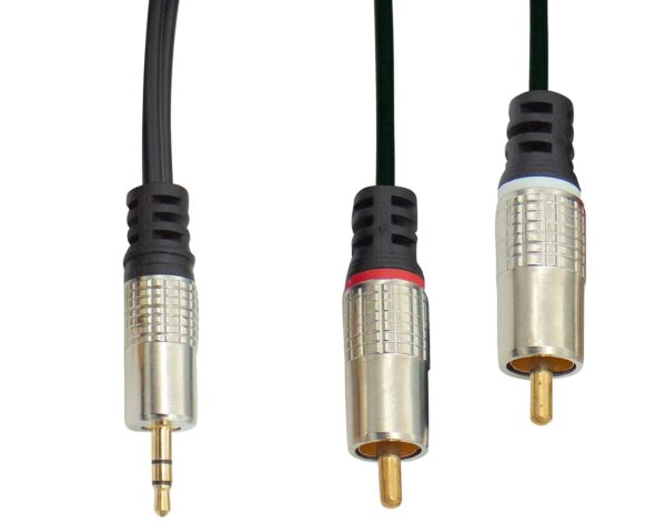 ΚΑΛΩΔΙΟ ΗΧΟΥ 3.5mm STEREO ΑΡΣΕΝΙΚΟ ΣΕ 2 RCA ΑΡΣΕΝΙΚΑ 1.5m ΕΠΙΧΡΥΣΑ OD4.0 J1902-010 VIC BAG OWI