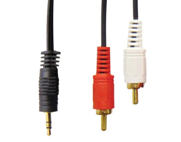 ΚΑΛΩΔΙΟ ΗΧΟΥ 3.5mm STEREO ΑΡΣΕΝΙΚΟ ΣΕ 2 RCA ΑΡΣΕΝΙΚΑ 5m ΕΠΙΧΡΥΣΑ OD2.8 R306 BAG VZN