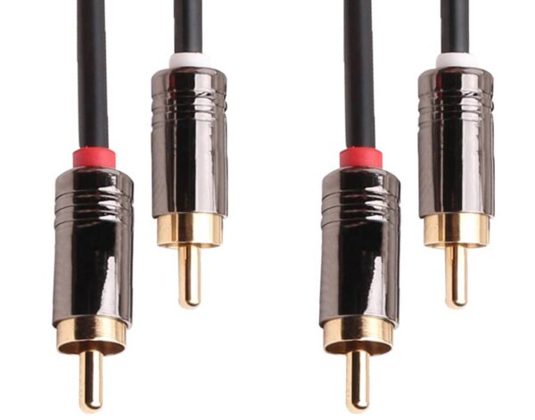 Καλώδιο Ήχου 2 RCA Αρσενικά σε 2 RCA Αρσενικά 3m Επίχρυσα HQ 24K R315 BAG VZN