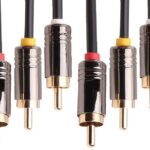 Καλώδιο Ήχου 3 RCA Αρσενικά σε 3 RCA Αρσενικά 3m Επίχρυσα HQ 24K R316 BAG VZN