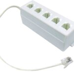ADAPTOR Τηλεφωνικό 6P4C Αρσενικό σε 5 Θηλυκά με Καλώδιο 25cm COMP