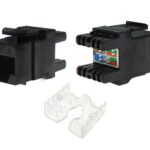 KEYSTONE JACK RJ45 UTP CAT 6 KRONE TYPE 180° Πρίζας / PATCH PANEL Μαύρο με UL KJ6-05 SUT
