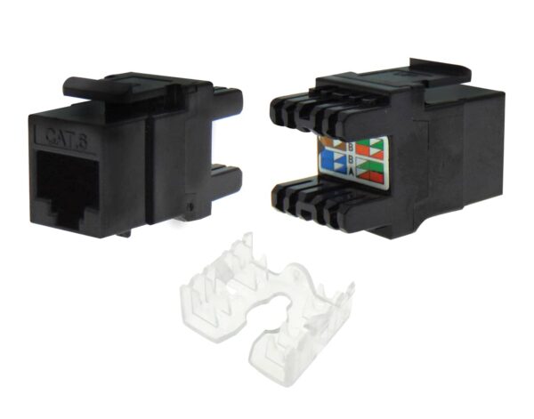 KEYSTONE JACK RJ45 UTP CAT 6 KRONE TYPE 180° ΠΡΙΖΑΣ / PATCH PANEL ΜΑΥΡΟ ΜΕ UL KJ6-05 SUT