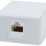 Πρίζα Δικτύου Επίτοιχη 1P με KEYSTONE JACK CAT 5e SUT