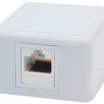 Πρίζα Δικτύου Επίτοιχη 1P με KEYSTONE JACK CAT 5e με UL SUT