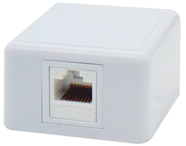 Πρίζα Δικτύου Επίτοιχη 1P με KEYSTONE JACK CAT 5e με UL SUT