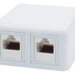Πρίζα Δικτύου Επίτοιχη 2P με KEYSTONE JACK CAT 6A SUT