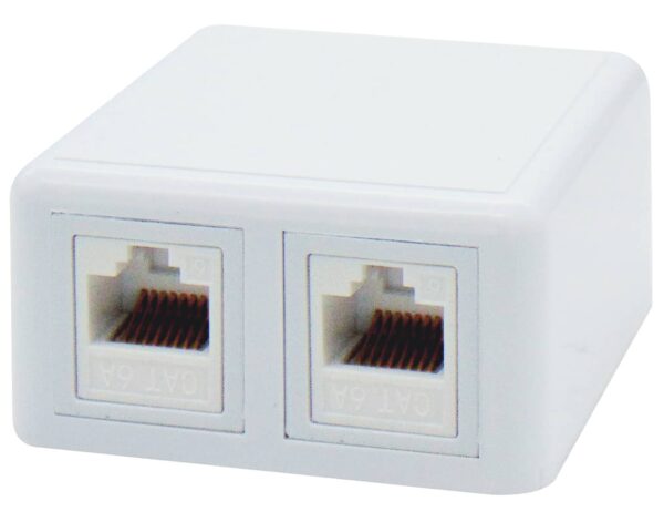Πρίζα Δικτύου Επίτοιχη 2P με KEYSTONE JACK CAT 6A SUT
