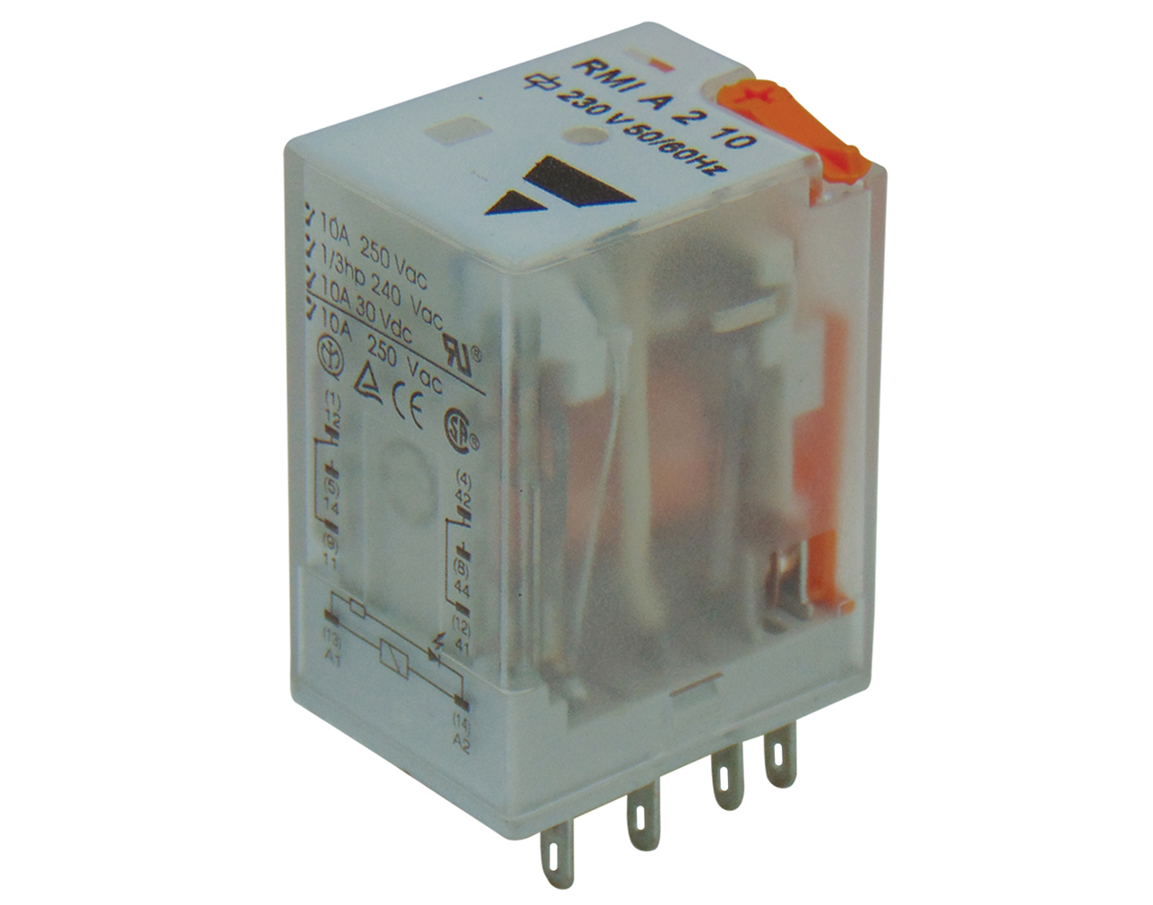 01.077.0137 RELAY ΜΕΣΑΙΟ 2P 24V DC SOLDER ΜΕ LED RMI RGN - Image 1