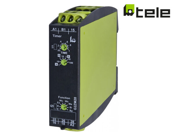 Χρονικό RELAY Ράγας 8 Λειτουργιών 2C/O 12-240VAC/DC G2ZM20 TELE HAASE