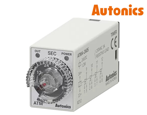Χρονικό RELAY Πίνακος Μίνι 14P DELAY ON 60sec 4C/O 110VAC ATM4-660S AUTONICS