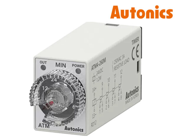 Χρονικό RELAY Πίνακος Μίνι 14P DELAY ON 60min 4C/O 110VAC ATM4-660M AUTONICS