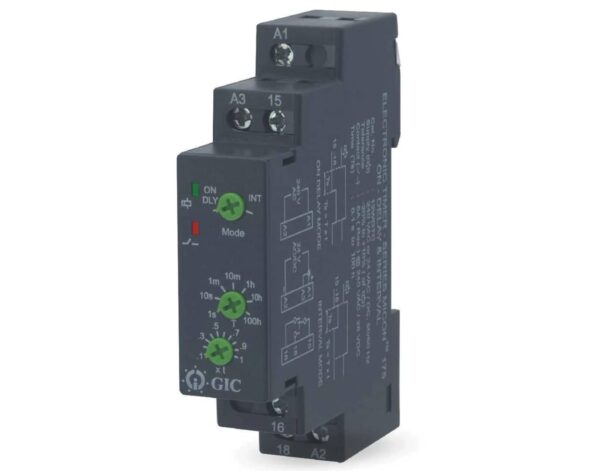 Χρονικό RELAY Ράγας DELAY ON 1C/O 24VAC/DC 240VAC 12ODT4 GIC