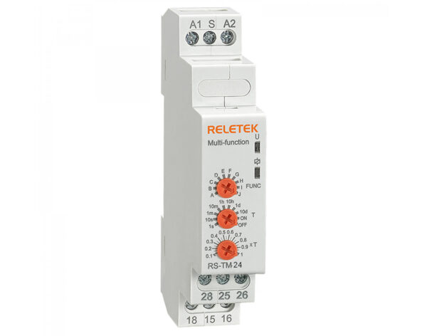 Χρονικό RELAY Ράγας 10 Λειτουργιών 2C/O 12-240VAC/DC RS-TM24 RELETEK